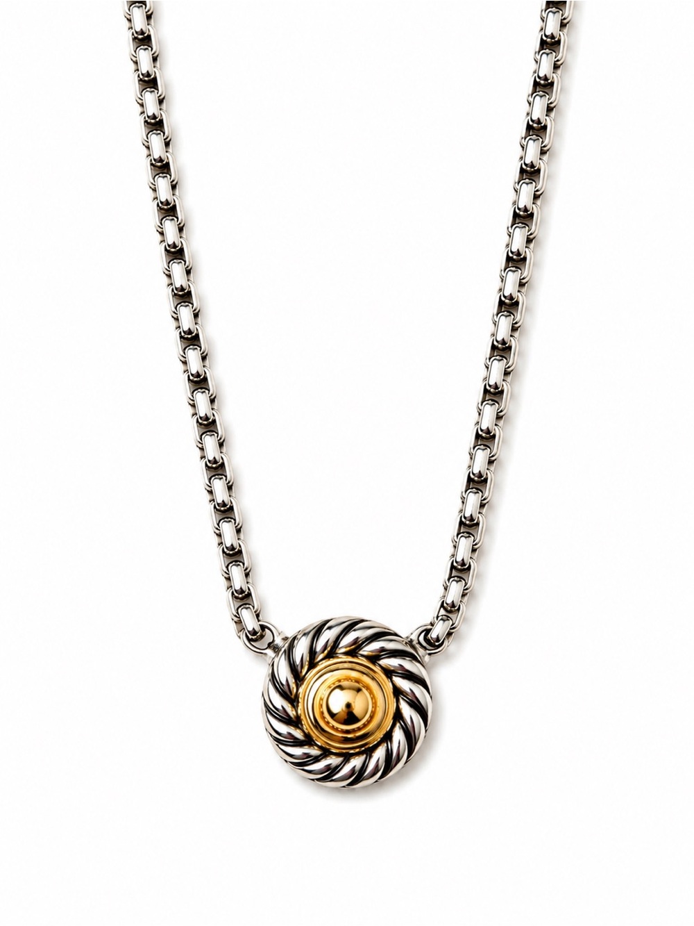 David Yurman Cookie Two-Tone Pendant Necklace